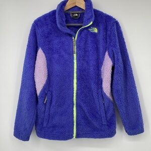 The North Face Girls Fuzzy Teddy Bear Full‎ Zip Jacket Coat Size XL (18)